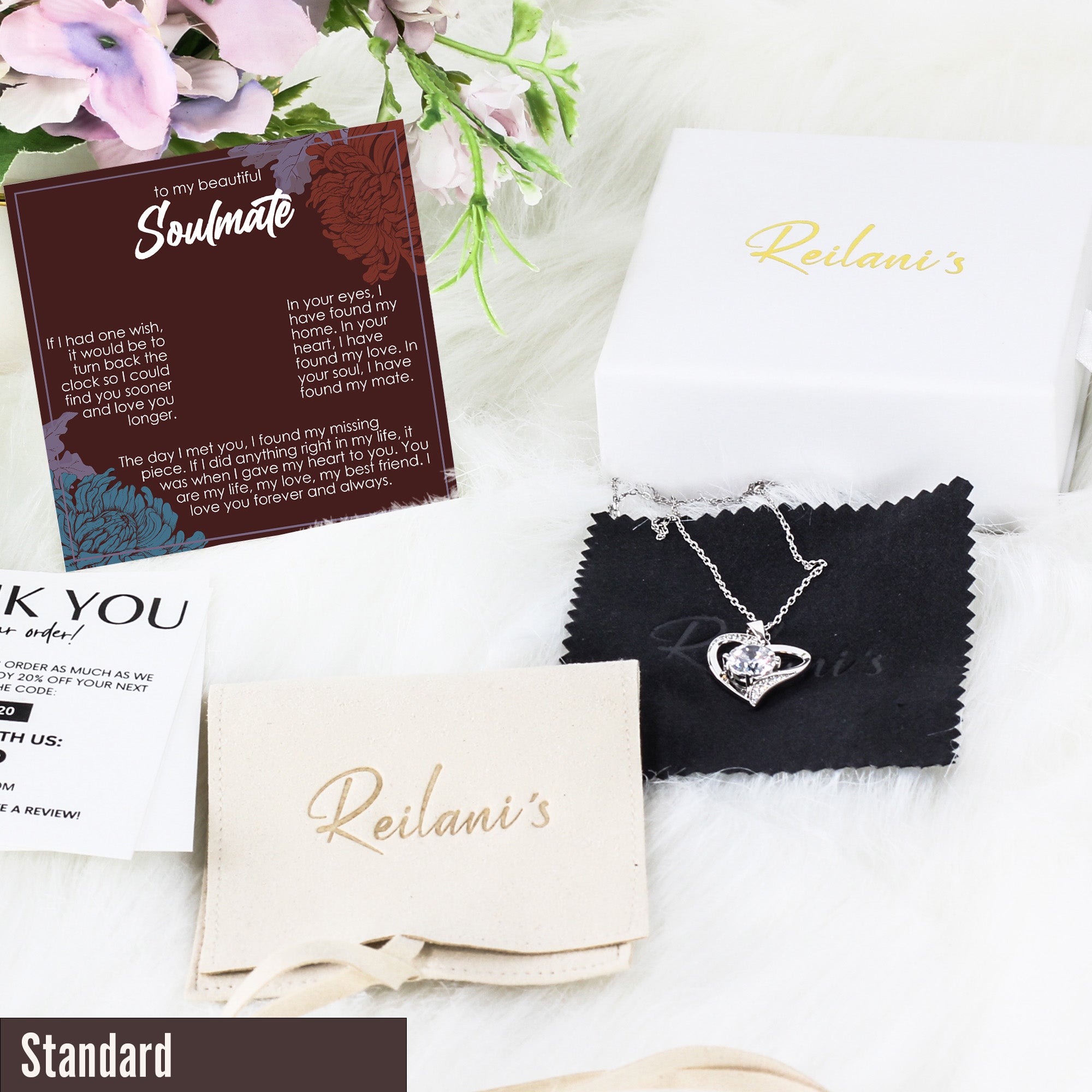 Elegant Personalized Soulmate Necklace with Heartfelt Message Card - Perfect Gift for Loved Ones - Image 4