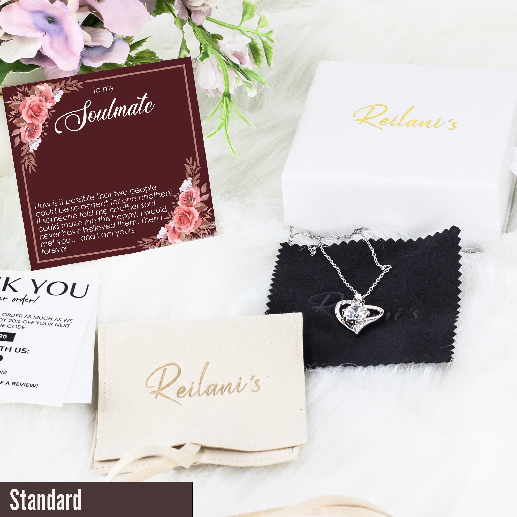 Personalized Soulmate Necklace with Heartfelt Message Card - Perfect Gift for Romantic Occasions - Image 4