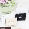 Elegant Mother and Son Intertwined Knot Necklace - Personalized Sterling Silver Gift with Heartfelt Message for Any Occasion - Image 4