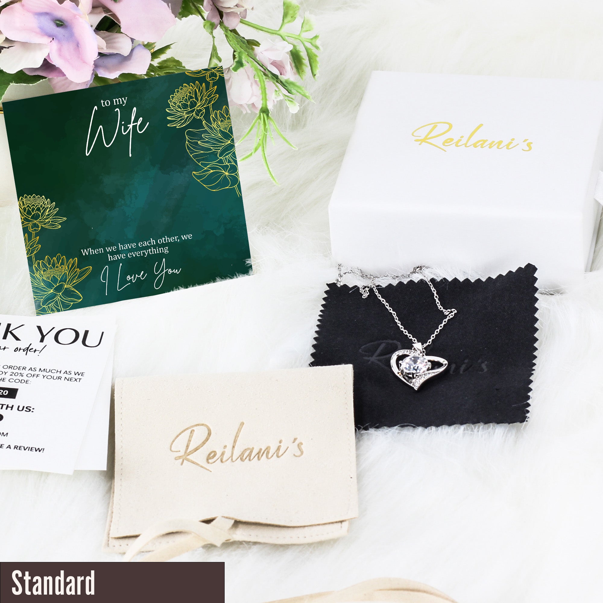 Elegant Knot Pendant Necklace for Wife with Personalized Message Card - Perfect Gift for Special Occasions - Image 4
