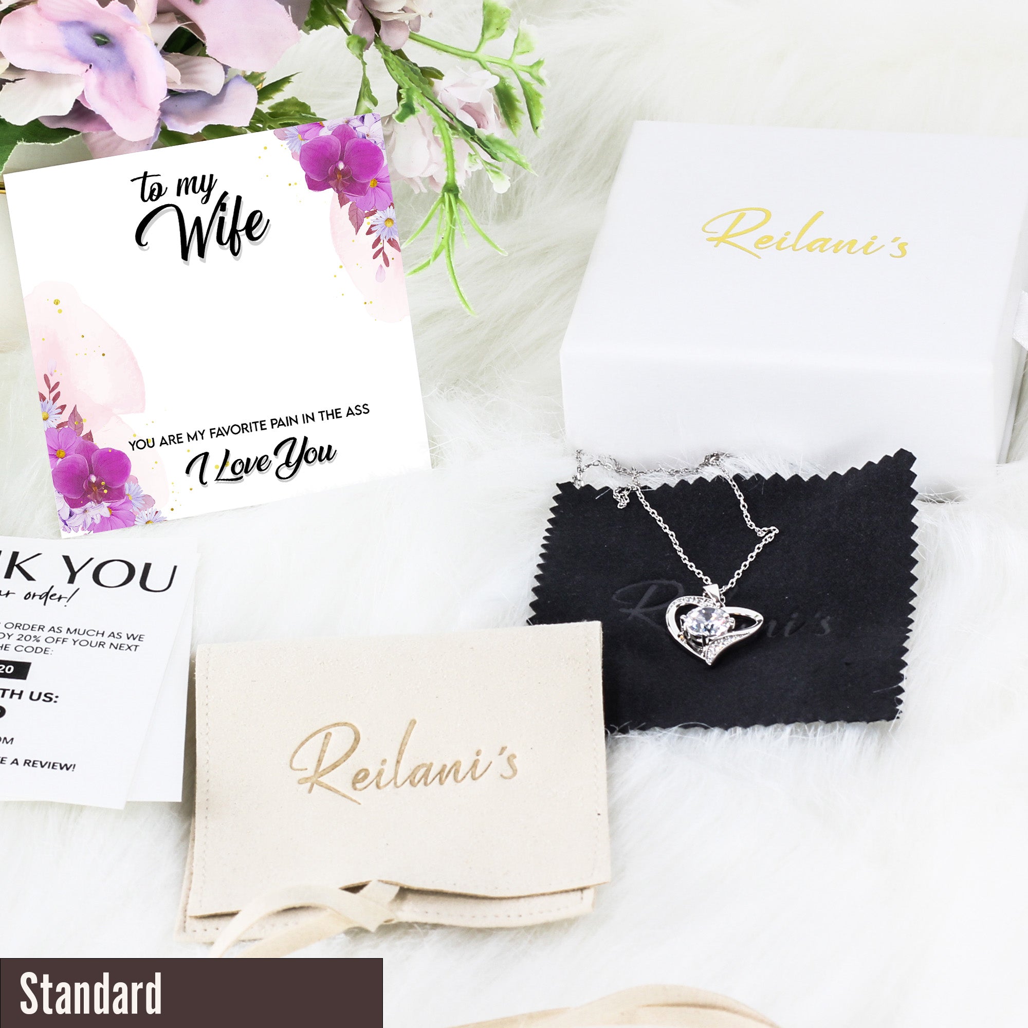 Elegant Personalized Necklace for Wife with Loving Message and Unique Pendant Design – Ideal Anniversary or Birthday Gift - Image 4