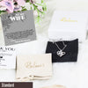 Personalized Message Card Necklace for Wife - Handmade Silver Knot Pendant with Sentimental Quote - Image 4