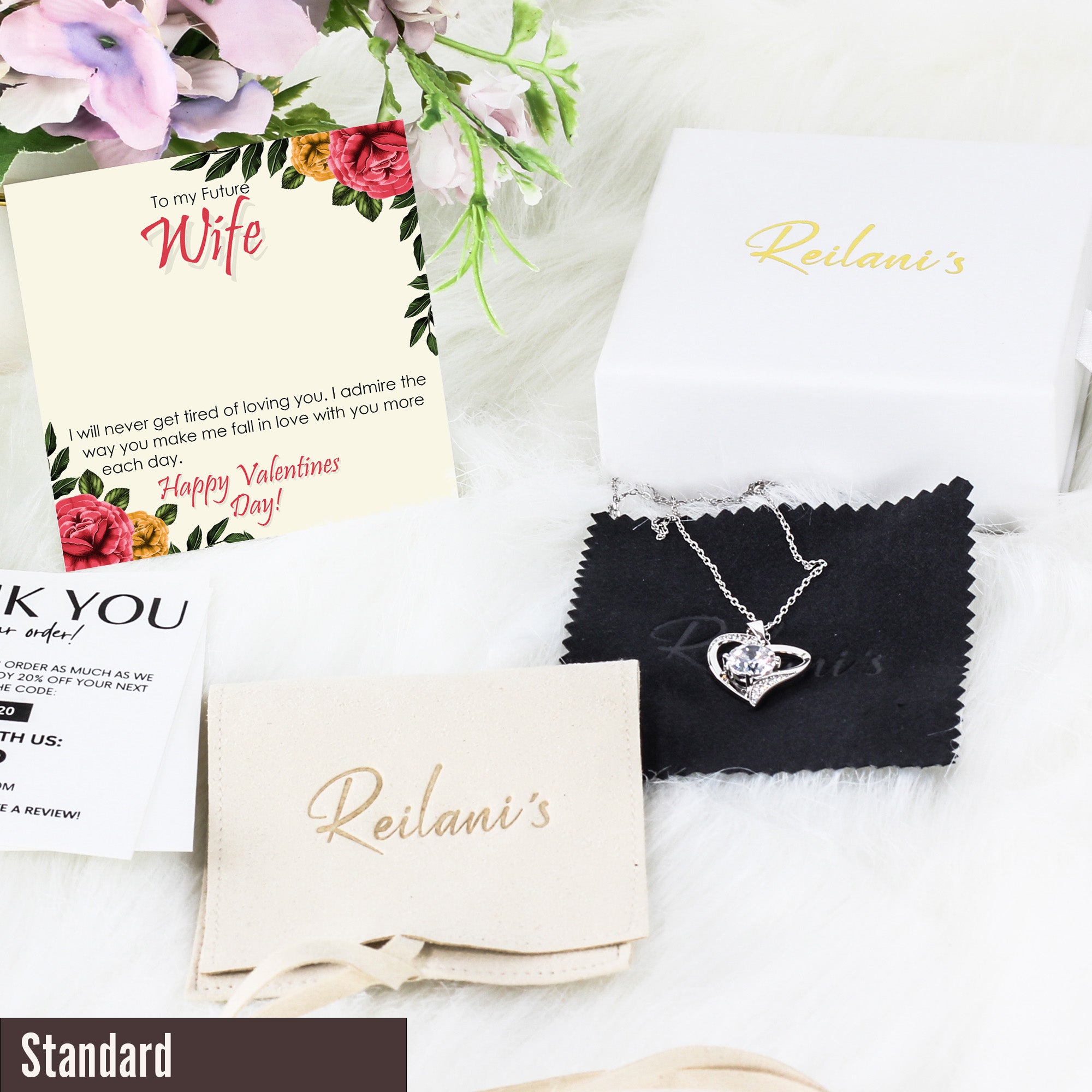 Personalized Message Card Necklace for Future Wife - Elegant Gift for Valentine's Day with Sentimental Jewelry Design - Image 4