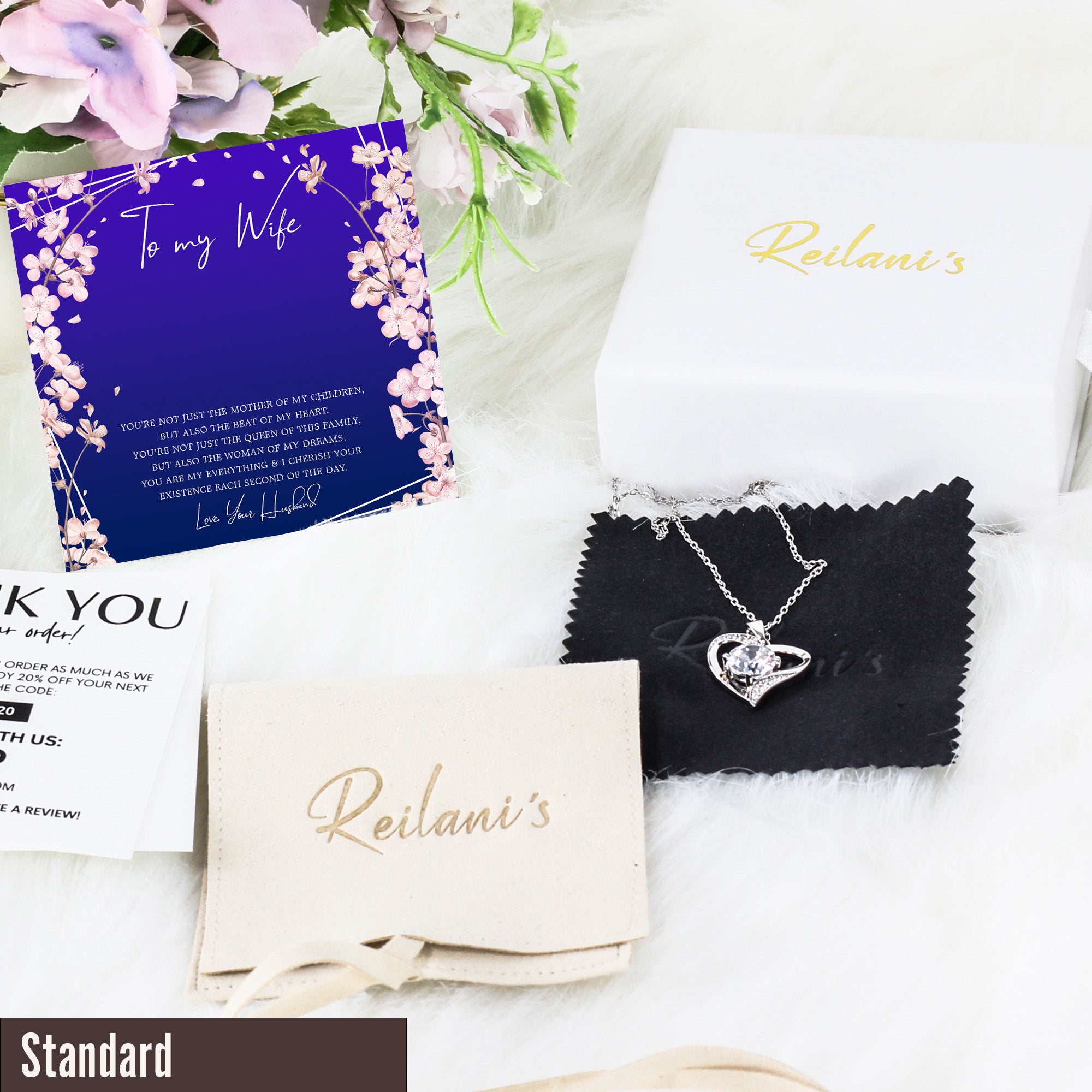 Personalized Infinity Knot Necklace with Message Card for Wife – Custom Gift of Love and Appreciation - Image 4