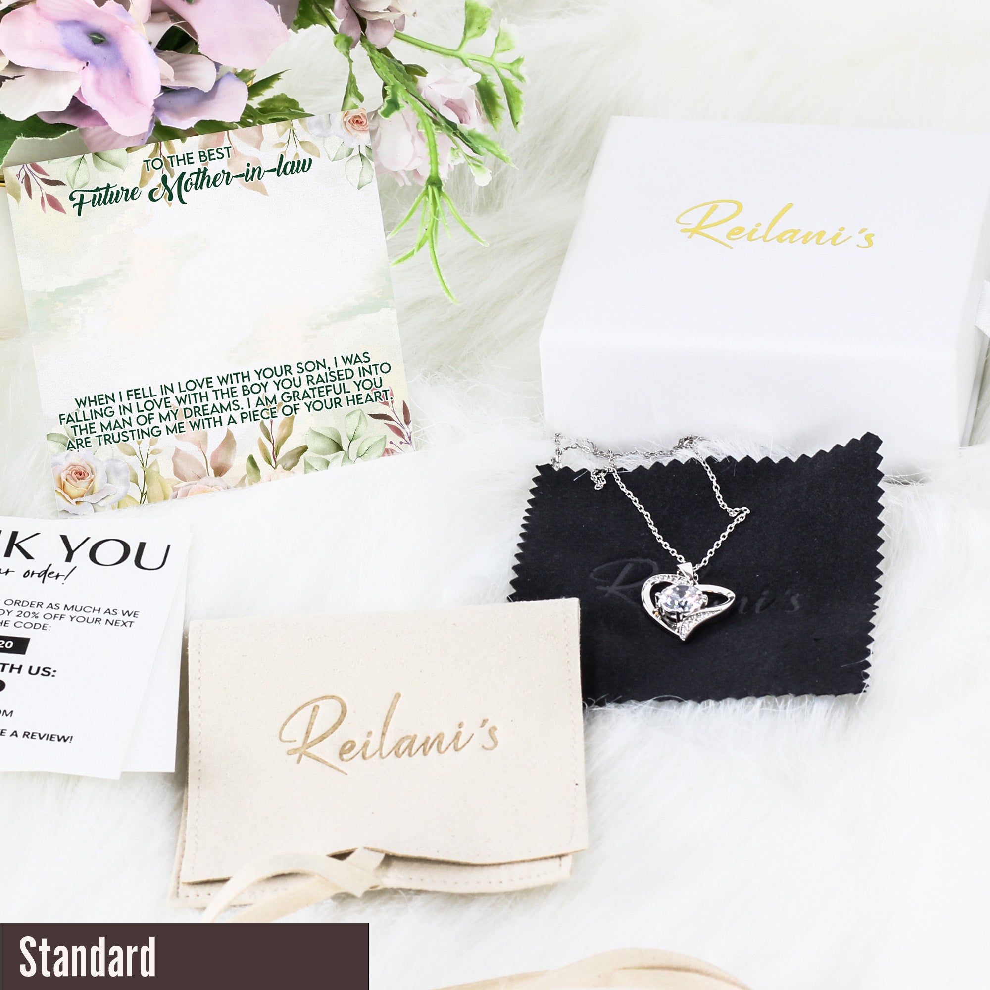 Elegant Personalized Necklace with Heartfelt Message Card for Future Mother-in-Law | Perfect Wedding Gift - Image 4