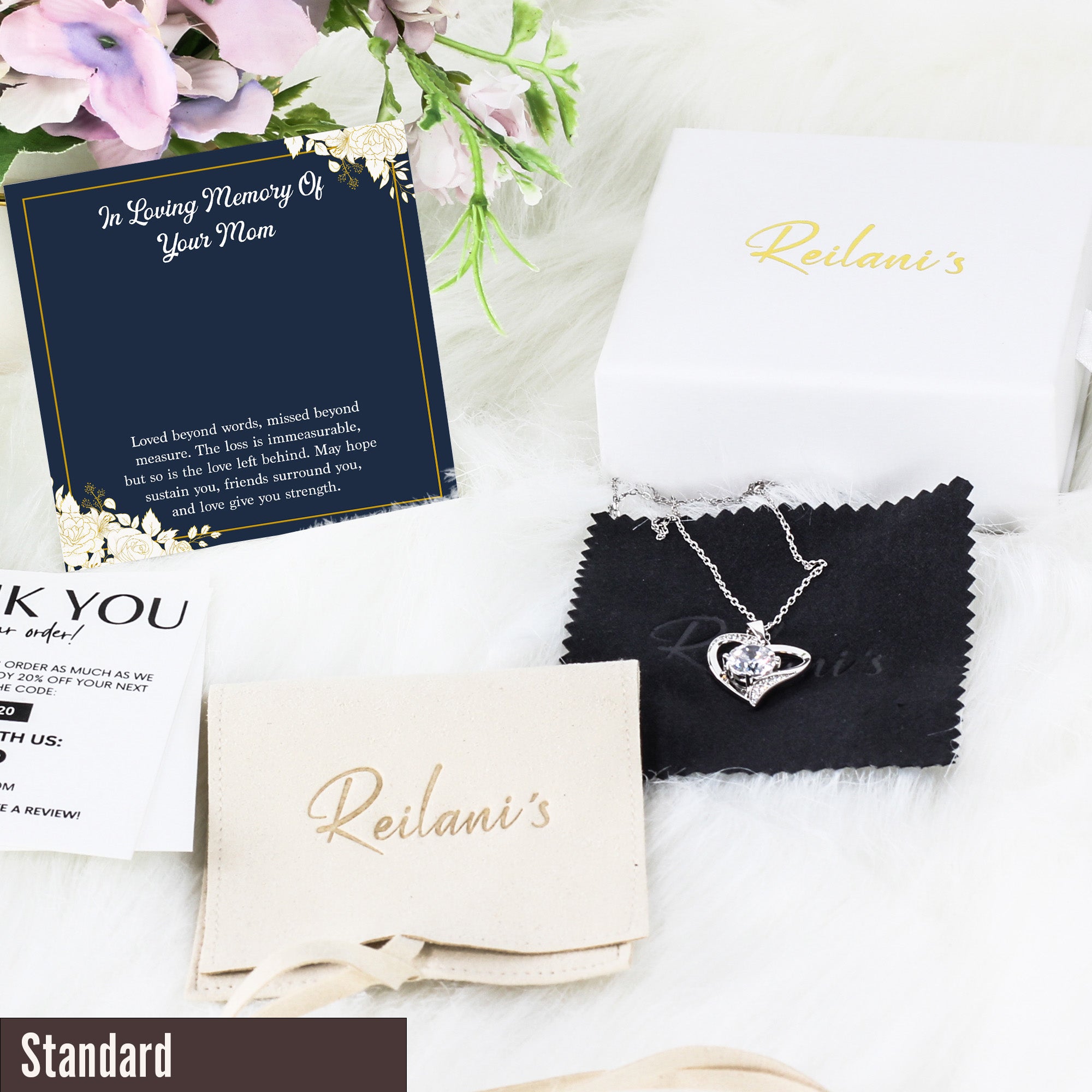 Personalized Memorial Necklace with Loving Message Card - Sterling Silver Infinity Pendant for Cherished Memories - Image 4