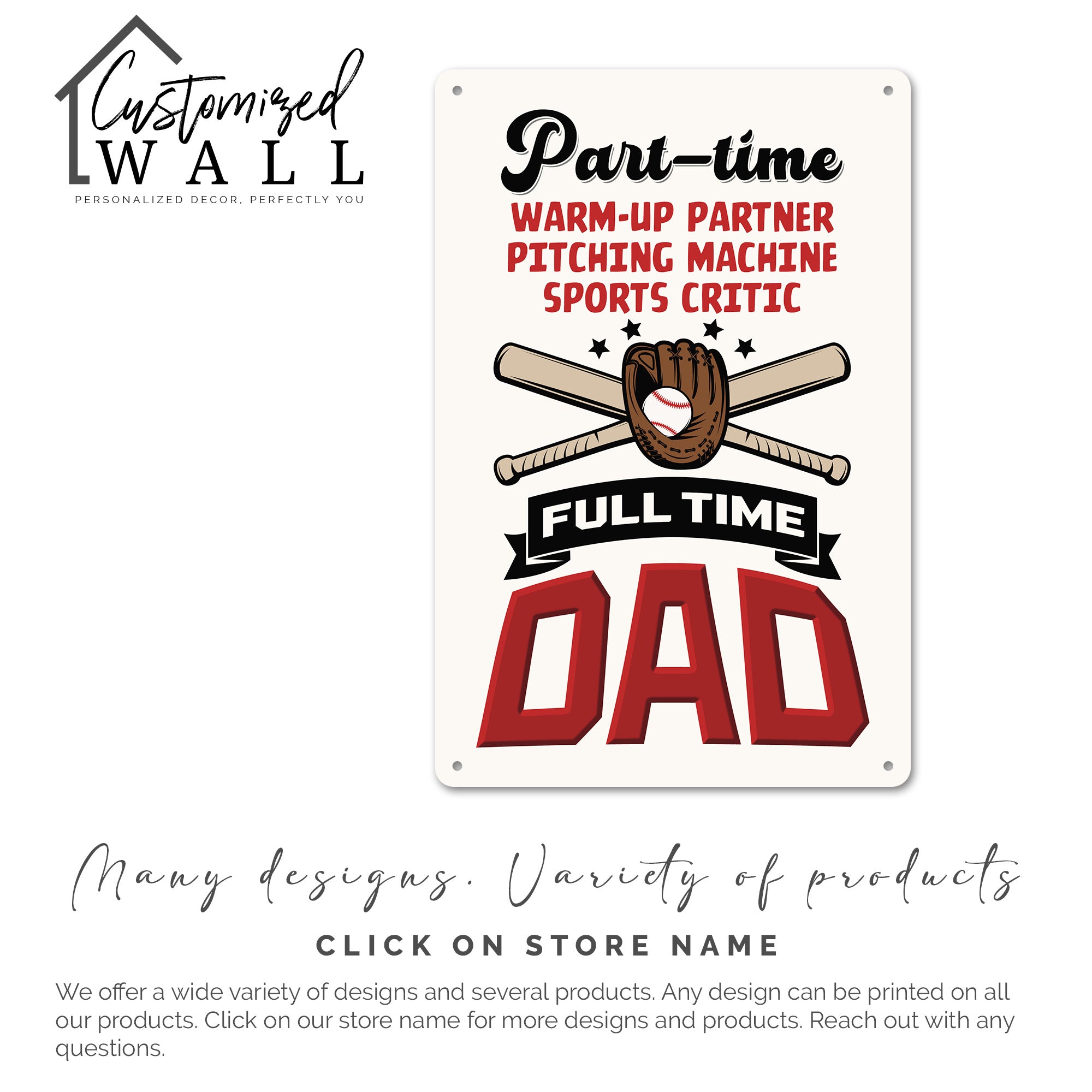 Personalized Rustic Metal Sign for Dads - Warm-Up Partner & Sports Critic - Perfect Gift for Father's Day or Birthday - Image 7