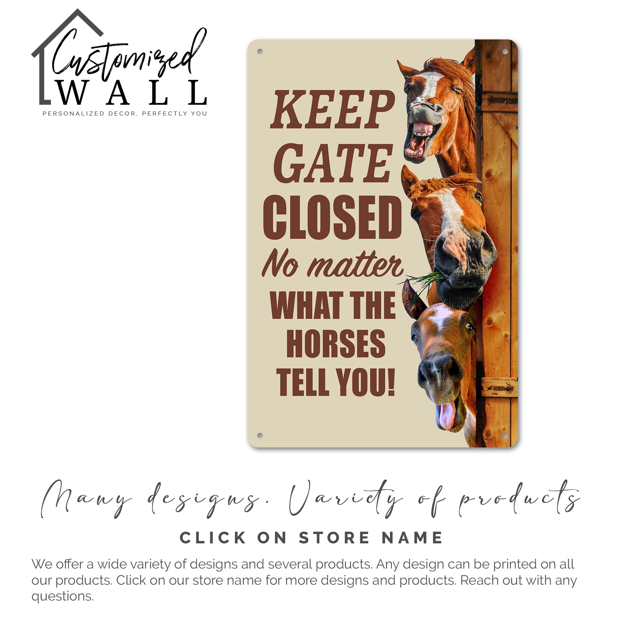 Personalized Horse Humor Metal Sign – Rustic Farmhouse Decor for Horse Lovers & Enthusiasts, Ideal Gift for Equestrians - Image 7