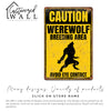 Personalized Werewolf Breeding Area Caution Sign - Vintage Look Metal Signage for Halloween Decor & Unique Gift Ideas - Image 6