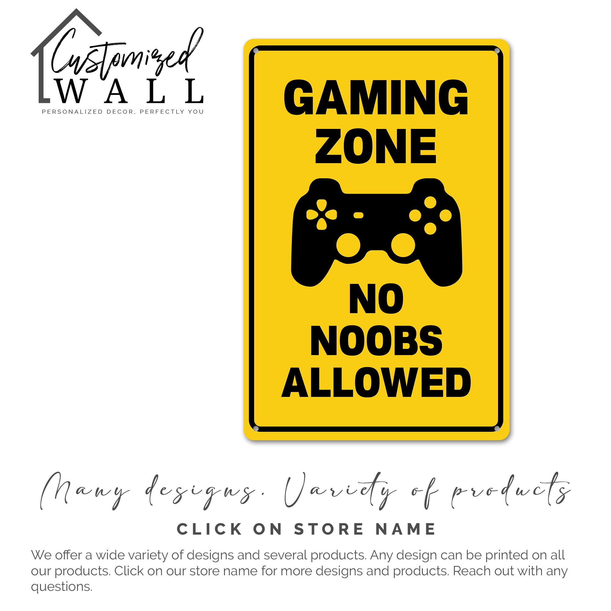 Personalized "Gaming Zone - No Noobs Allowed" Rustic Metal Sign: Perfect Handmade Gift for Gamers - Image 7