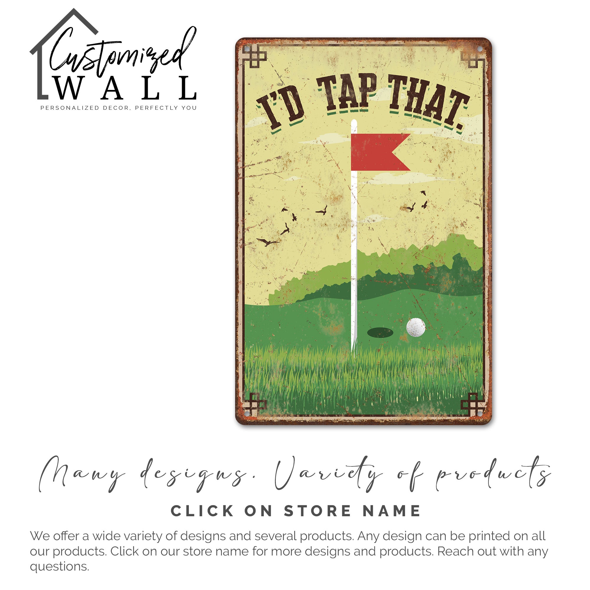 Personalized Rustic Golf-Themed Metal Sign - Perfect Father's Day Gift or Man Cave Decor - Image 6