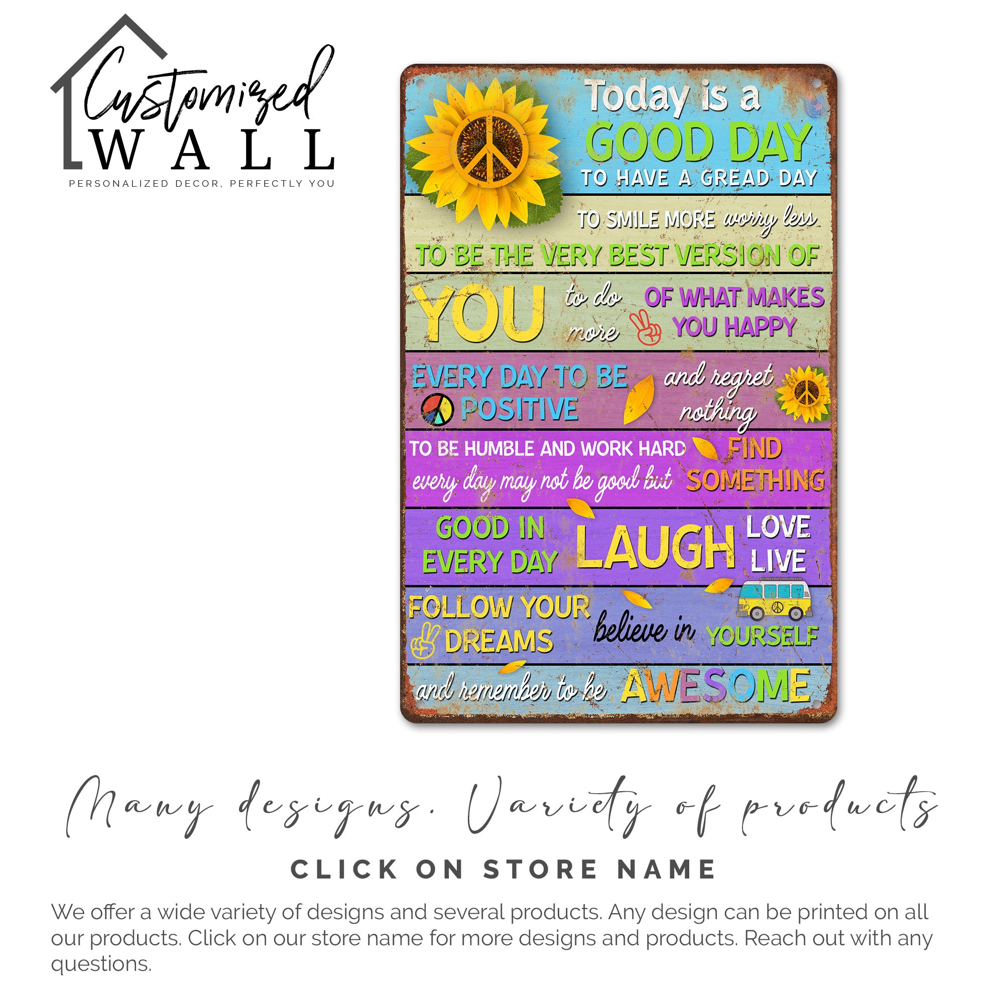 Inspirational Personalized Metal Sign - Vibrant Motivational Wall Decor for Home or Office - Perfect Gift for Friends, Family, and Loved Ones - Image 6