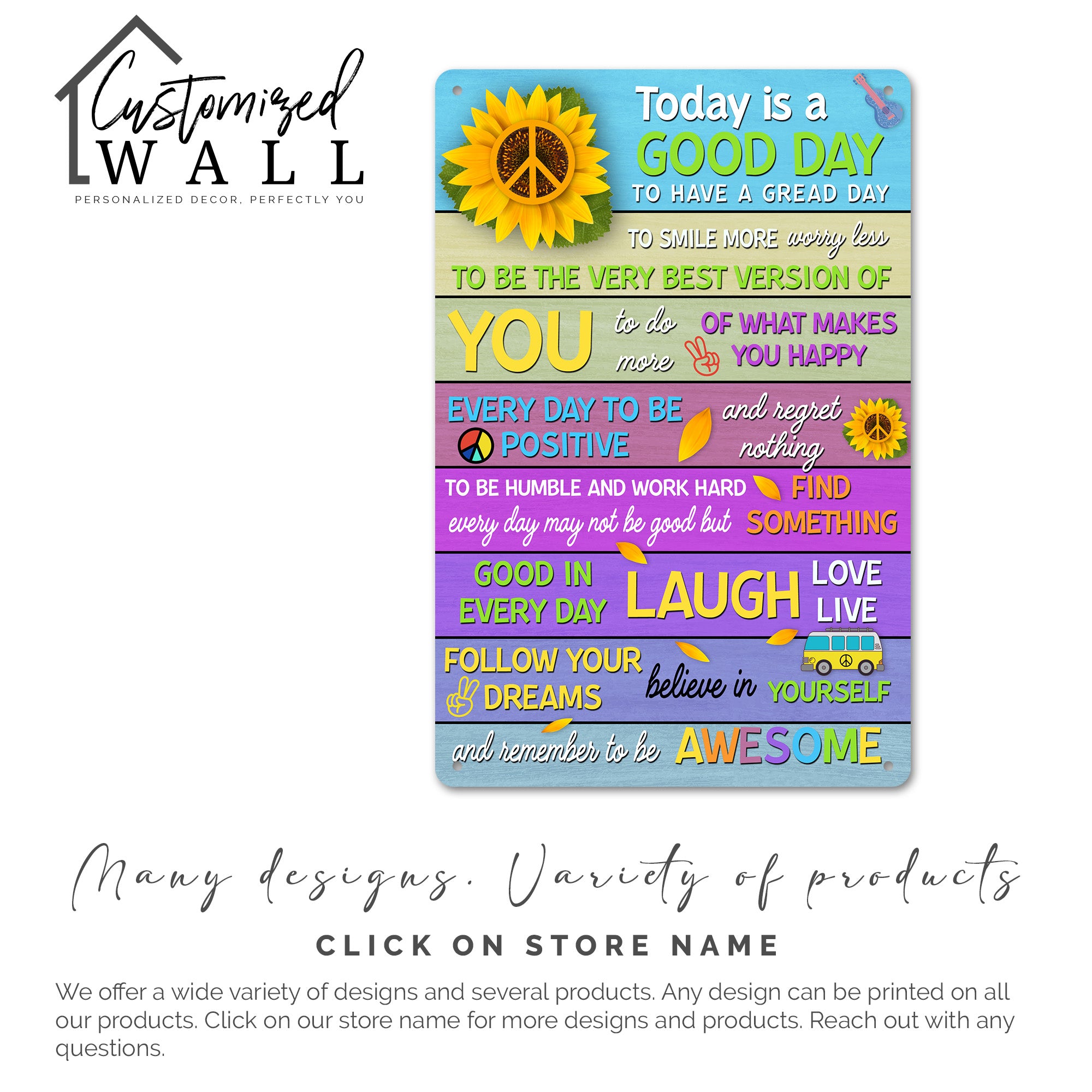 Inspirational Personalized Metal Sign - Vibrant Motivational Wall Decor for Home or Office - Perfect Gift for Friends, Family, and Loved Ones - Image 7