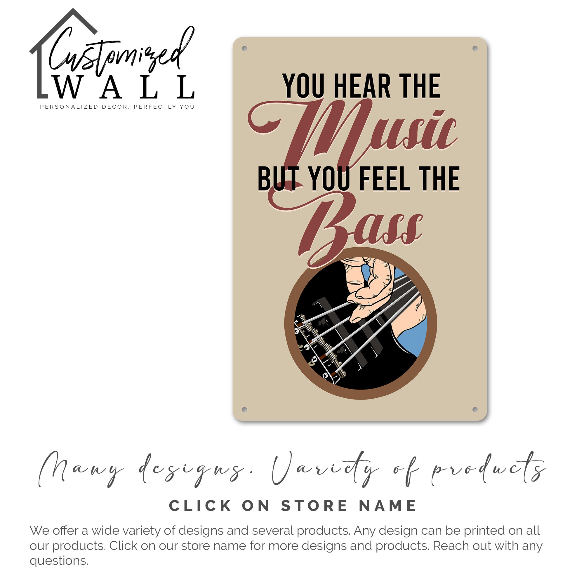 Personalized Vintage Music and Bass Metal Sign - Perfect Gift for Music Lovers and Bass Enthusiasts - Image 7