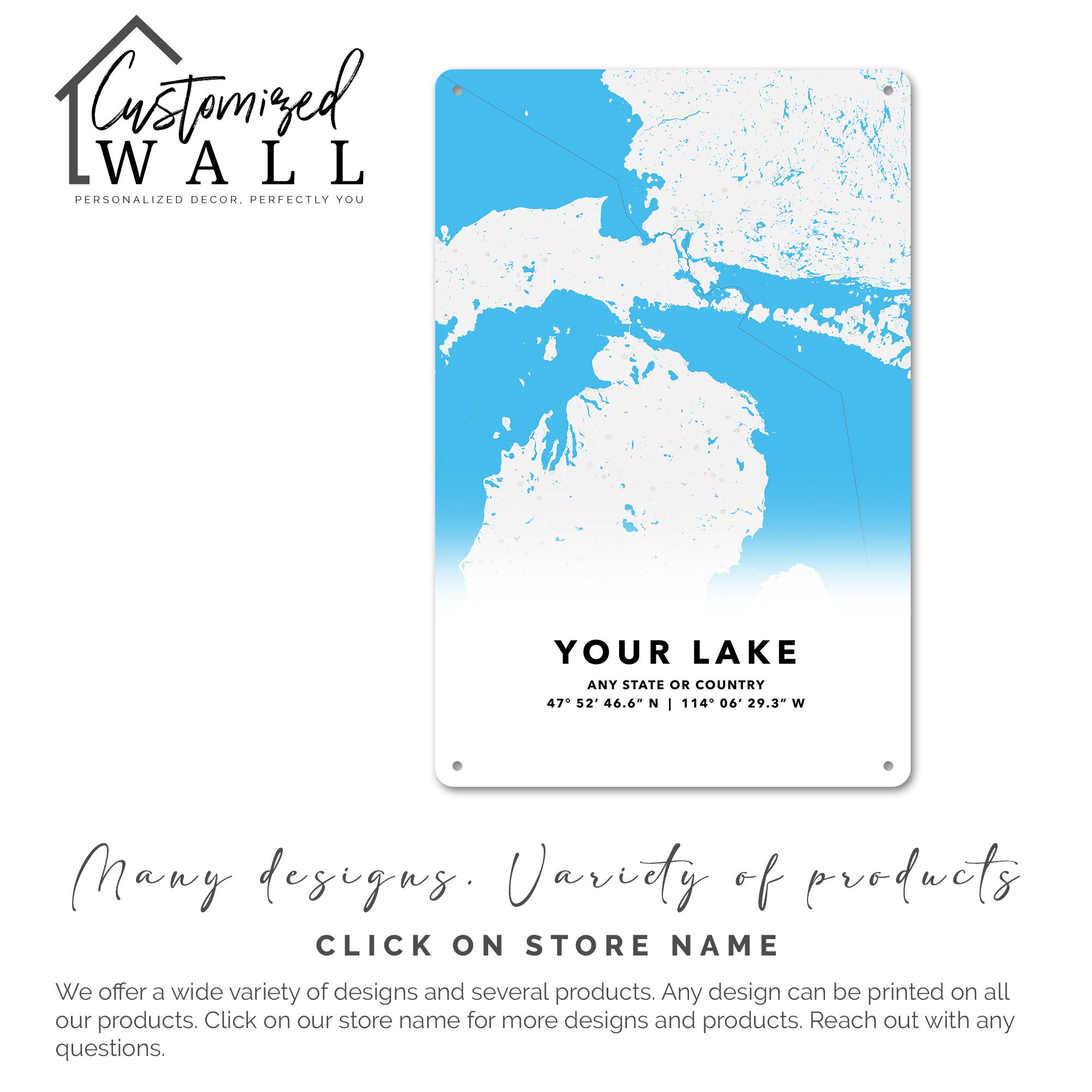 Personalized Rustic Metal Sign - Custom Lake Map Art Decor for Home or Cabin, Perfect for Gift Giving - Image 7