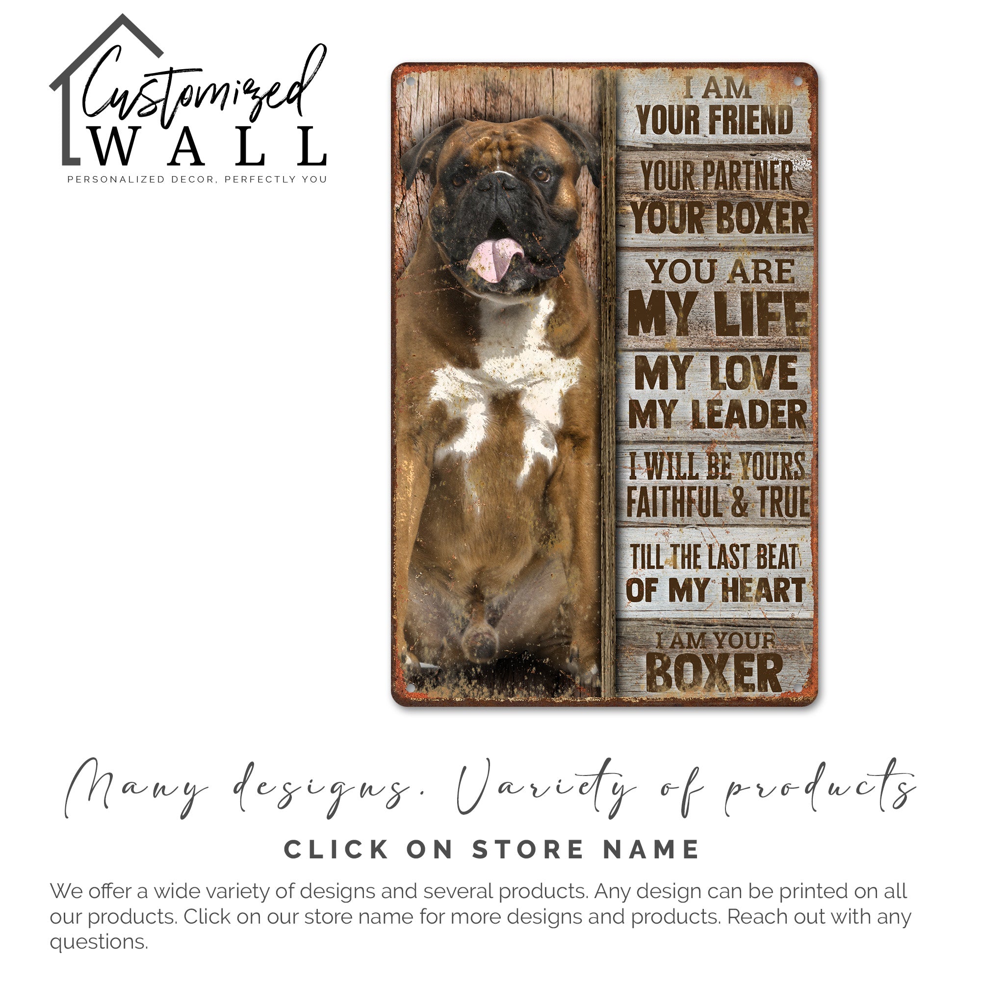 Personalized Boxer Dog Tribute Metal Sign – Rustic Wall Art for Pet Lovers, Perfect Gift for Dog Owners and Boxer Enthusiasts - Image 6