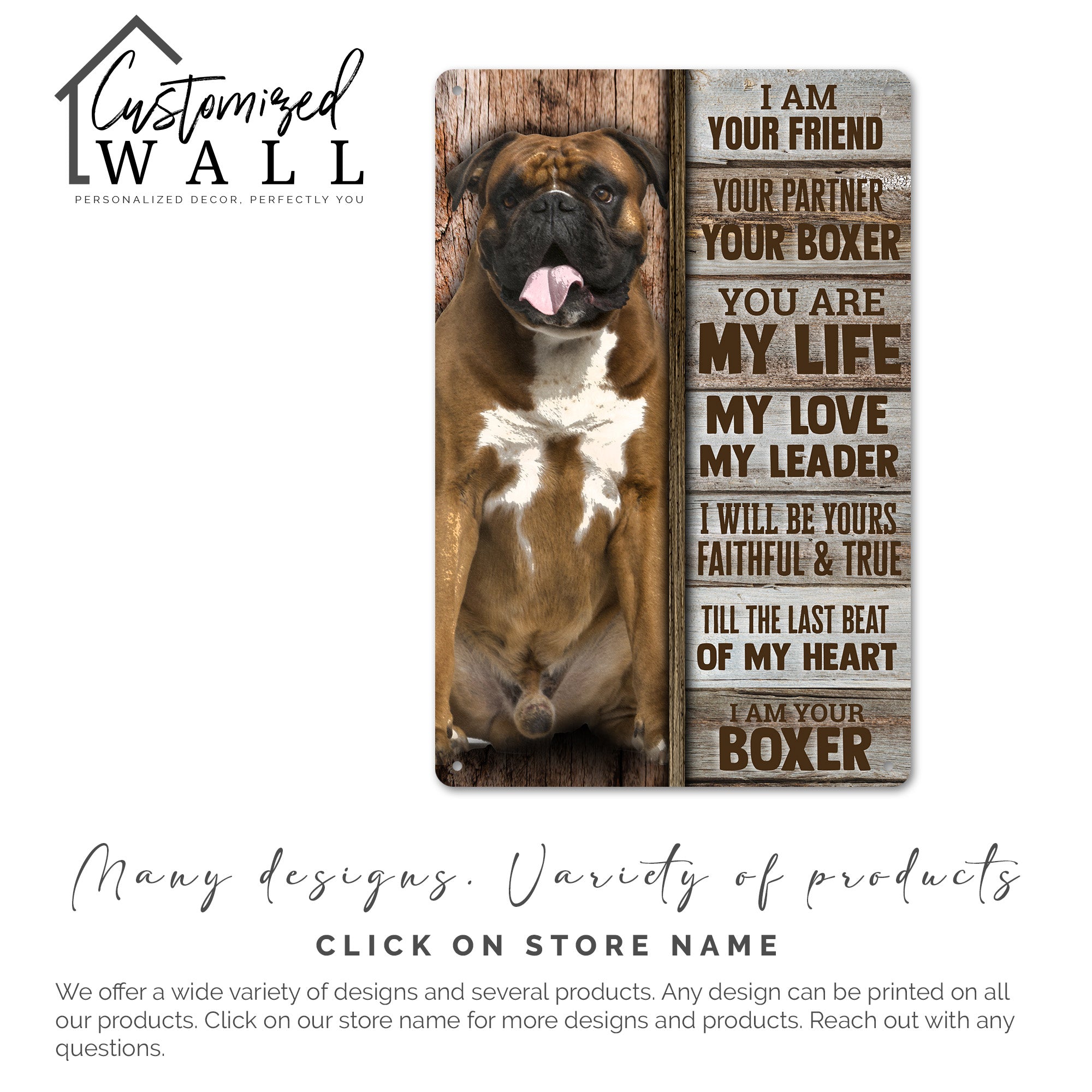 Personalized Boxer Dog Tribute Metal Sign – Rustic Wall Art for Pet Lovers, Perfect Gift for Dog Owners and Boxer Enthusiasts - Image 7