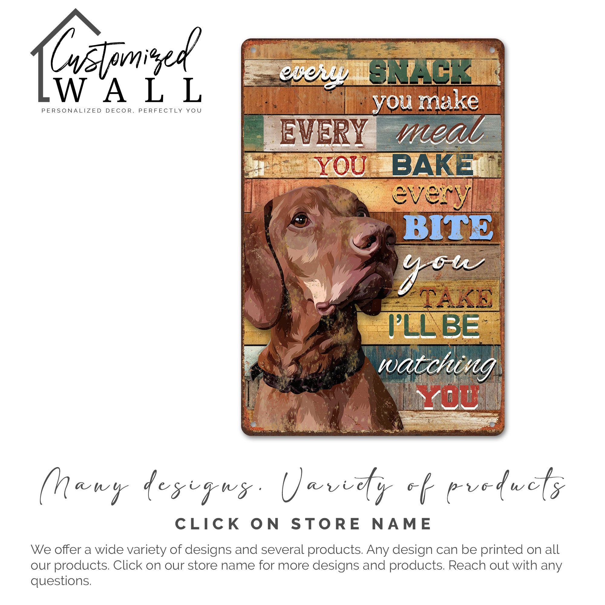 Personalized Dog Lover's Metal Sign - Custom Kitchen Decor, Rustic Home Art, Ideal Gift for Pet Owners and Dog Enthusiasts - Image 6