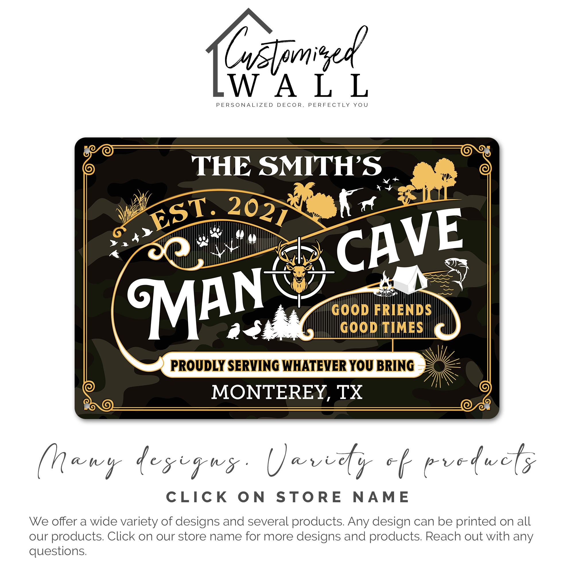 Personalized Rustic Metal Sign for Man Cave – Custom Family Name, Established Date, and Location - Image 7