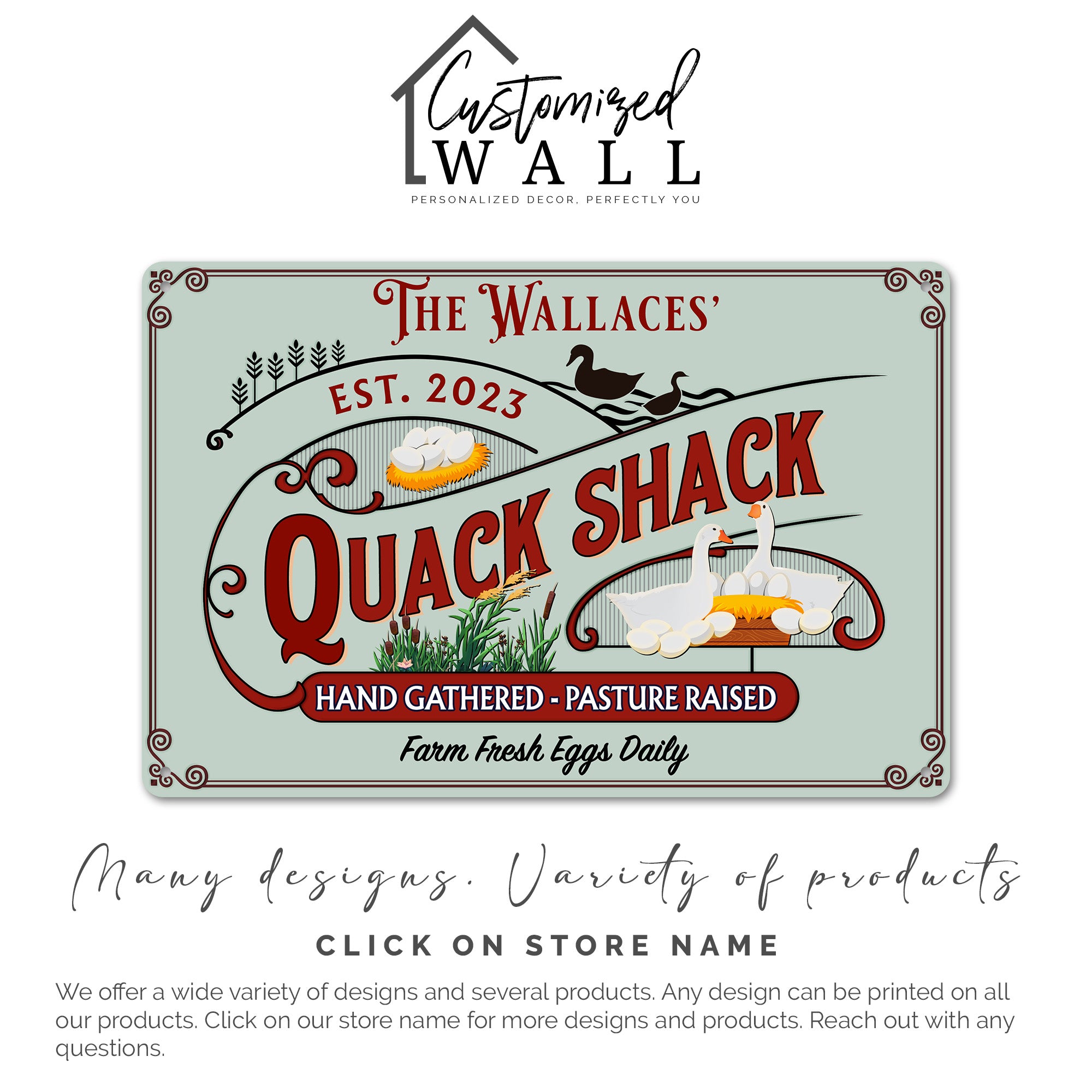 Personalized Duck Farm Metal Sign – Custom Quack Shack Decor for Farmhouse Lovers, Perfect for Family Gifts - Image 7