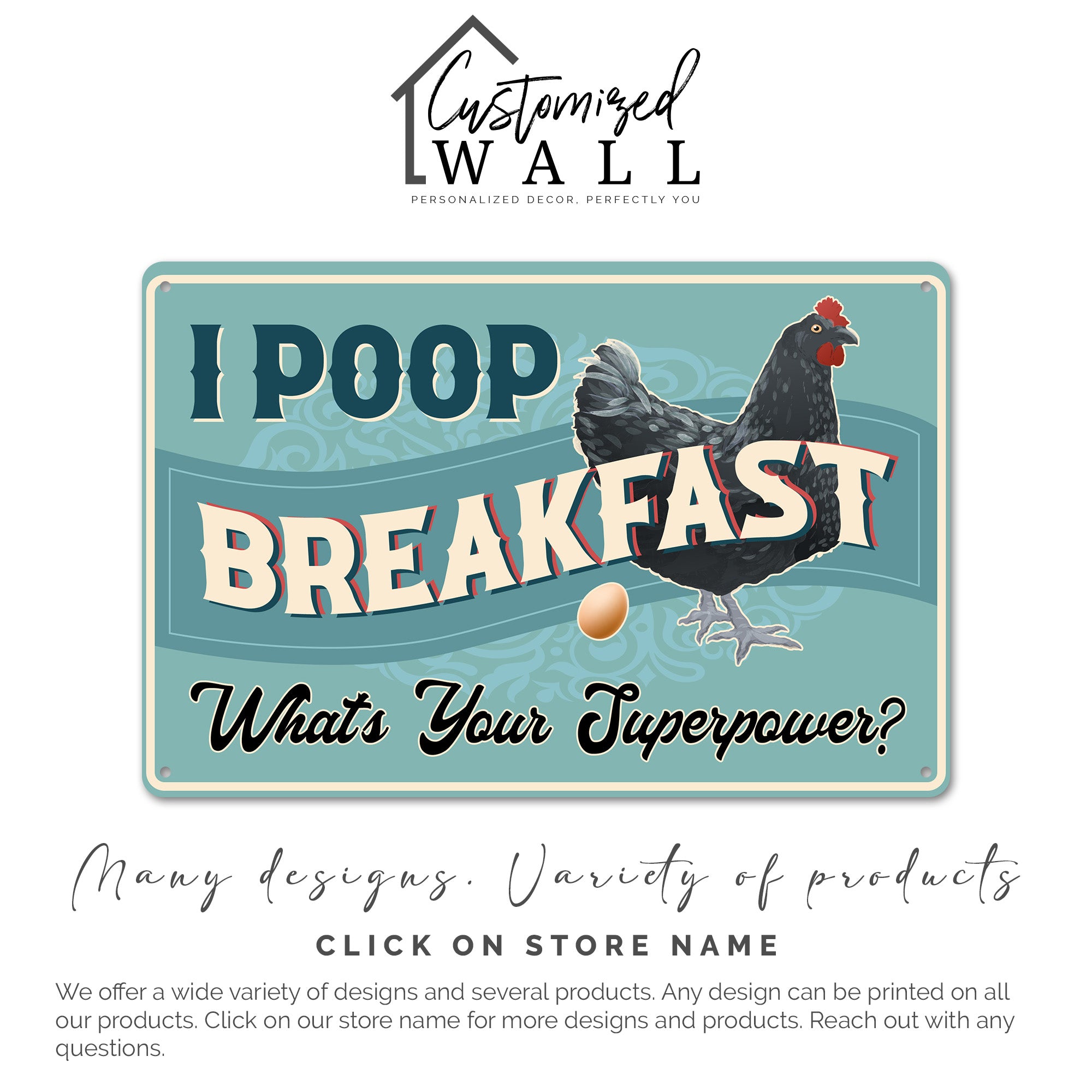 Personalized Rustic Chicken Metal Sign – Custom Kitchen Décor Perfect for Farmhouse Lovers and Unique Gift Giving - Image 7