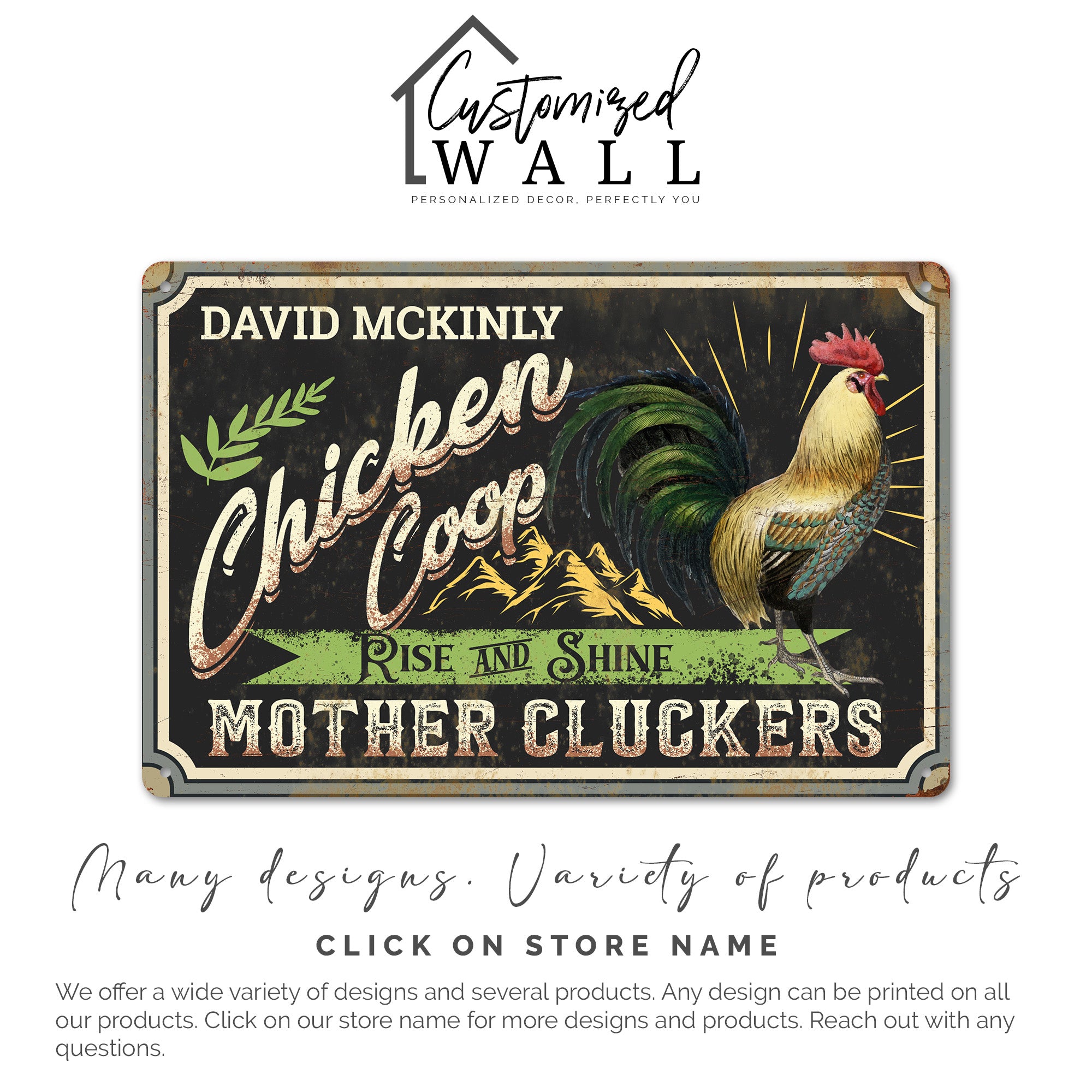 Personalized Rustic Chicken Coop Metal Sign – Custom Farmhouse Decor for Chicken Lovers, Perfect Gift for Mom or Dad - Image 6