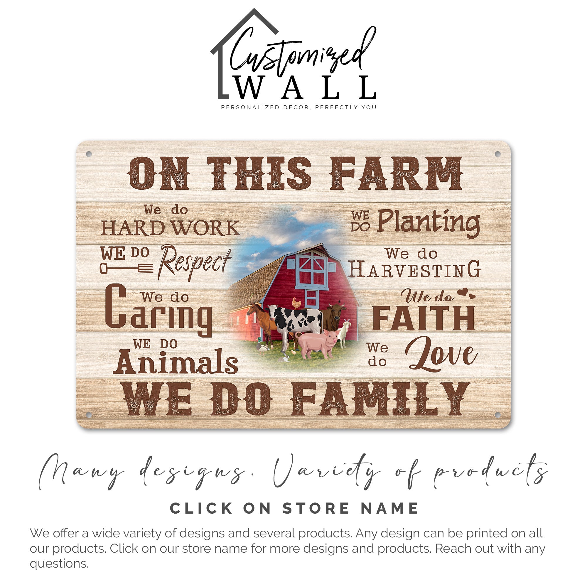 Personalized Farmhouse Metal Sign with Heartfelt Message - Customizable Rustic Decor for Family, Farmers, and Nature Lovers - Image 7