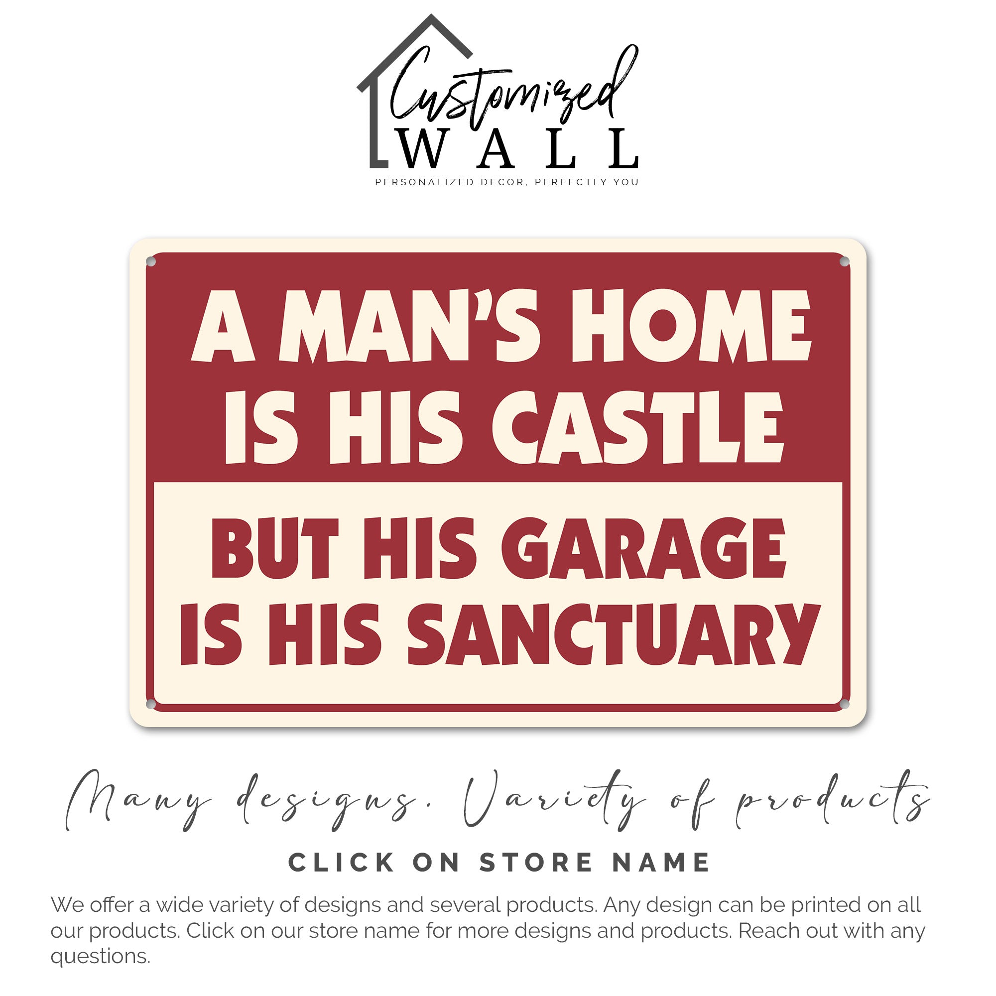 Personalized Rustic Metal Garage Sign - Man's Home Castle Sanctuary - Customizable Handcrafted Gift for Him - Image 7
