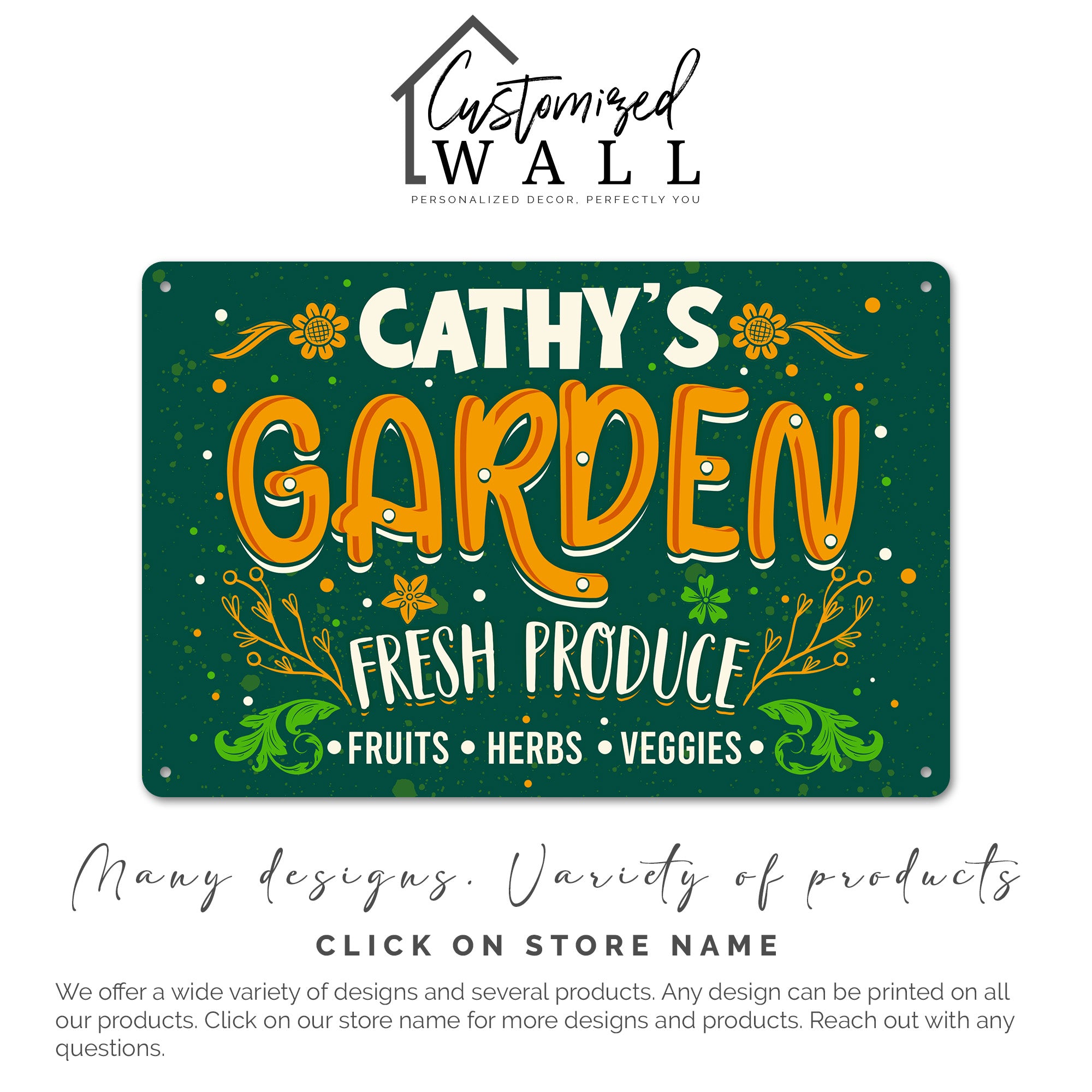 Personalized Metal Garden Sign - Custom Fresh Produce Plaque for Home Decor, Perfect Gift for Gardeners and Nature Lovers - Image 7