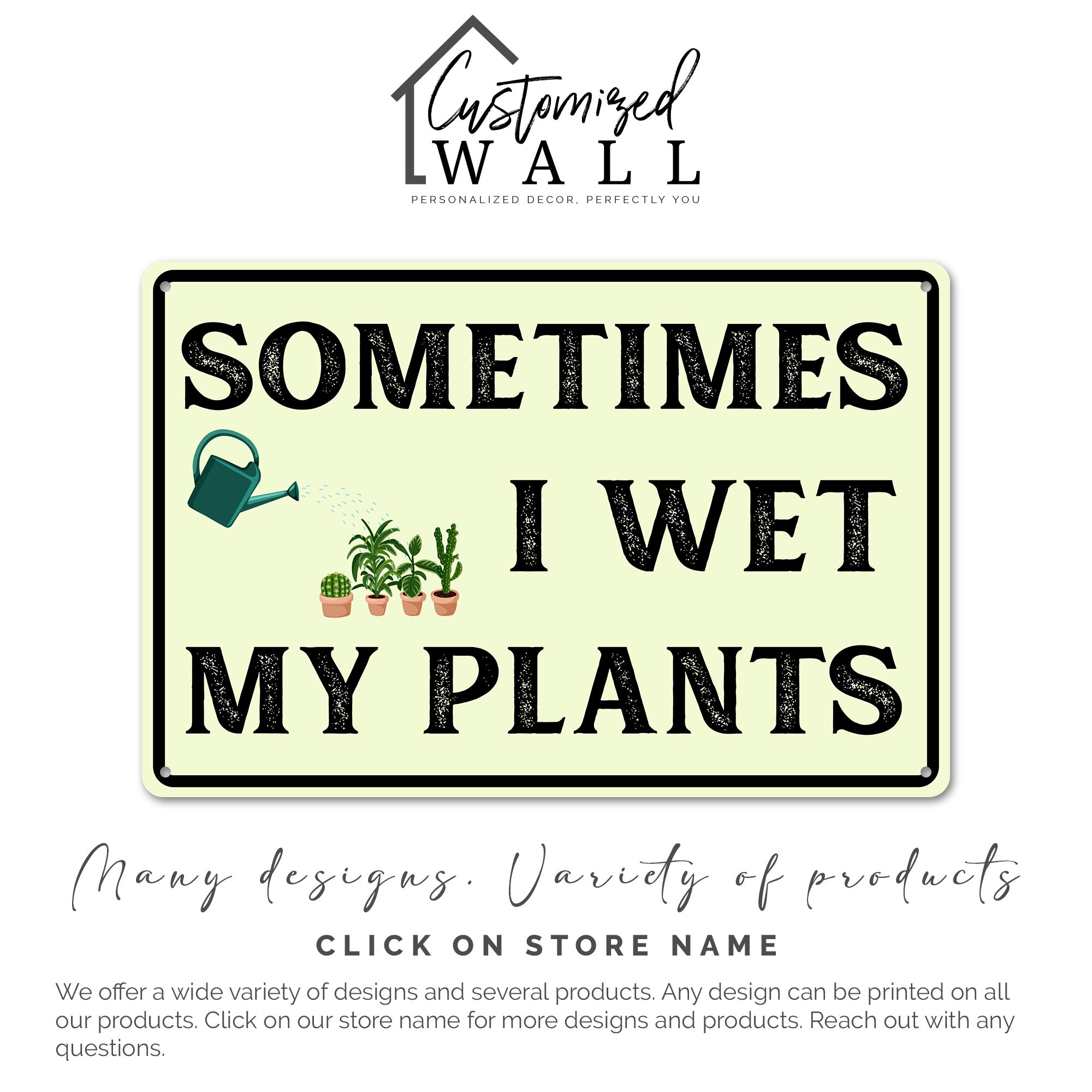 Personalized Metal Plant Sign with Watering Can Design – Perfect Garden Gift for Plant Lovers and Home Decor Enthusiasts - Image 7