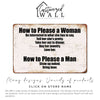 Personalized Rustic Metal Sign - How to Please a Woman & Man - Humorous Art for Home, Bar, or Man Cave - Image 6