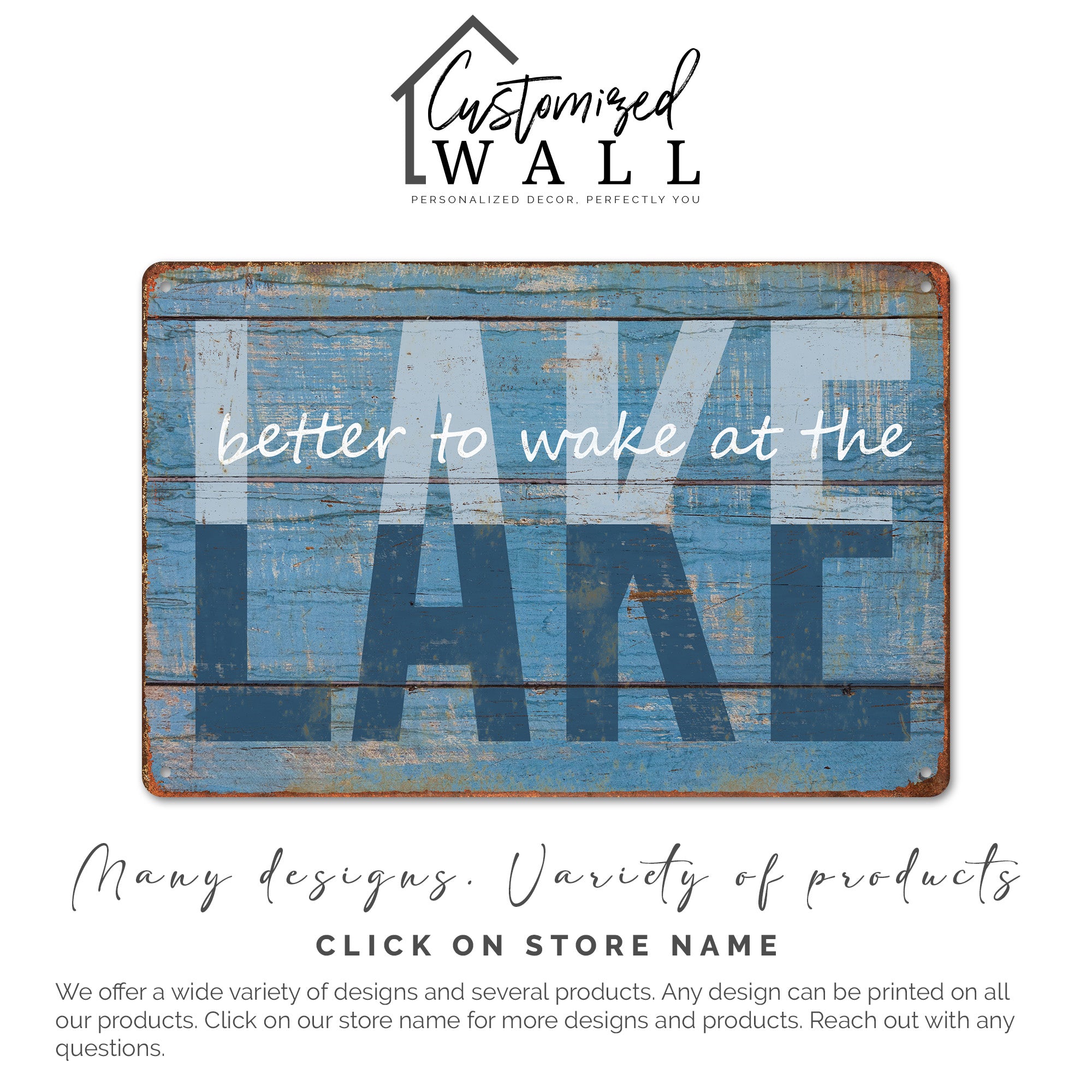 Personalized Rustic Lake-Themed Metal Sign - Perfect Handmade Gift for Outdoor Lovers and Lake House Decor - Image 6