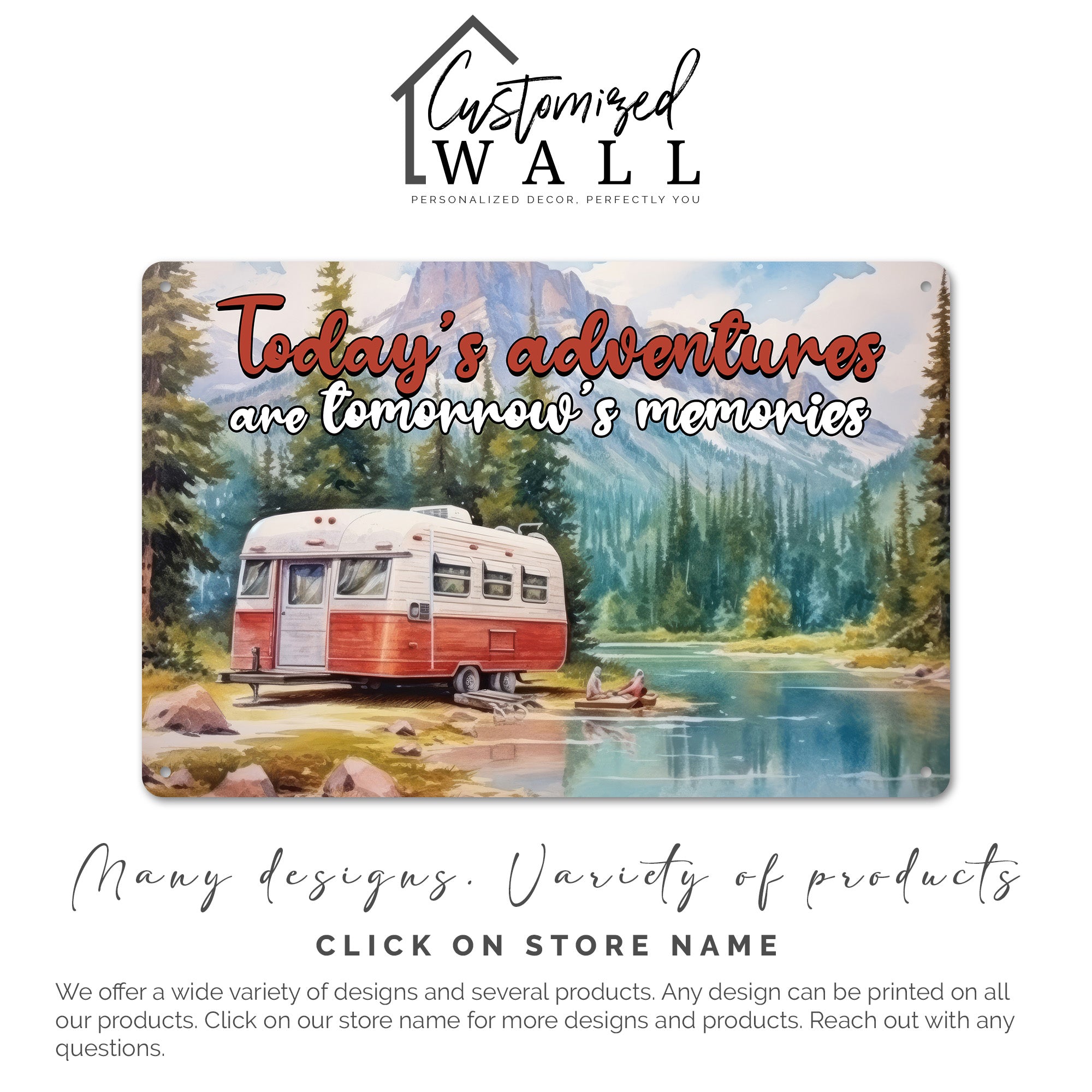 Personalized Adventure Memory Sign - Retro Camper Metal Wall Art for Wanderlusters and Memory Keepers - Image 7