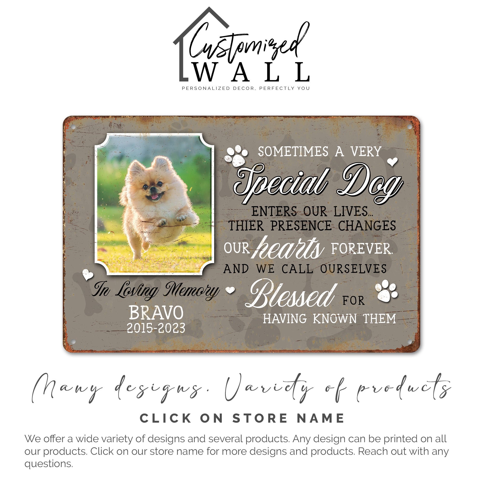 Personalized Pet Memorial Metal Sign - Custom Dog Tribute Plaque with Photo, Perfect Bereavement Gift for Pet Lovers - Image 4