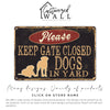 Personalized Rustic Metal Sign - "Please Keep Gate Closed" with Dog Silhouettes - Custom Yard Decor for Pet Lovers - Image 4