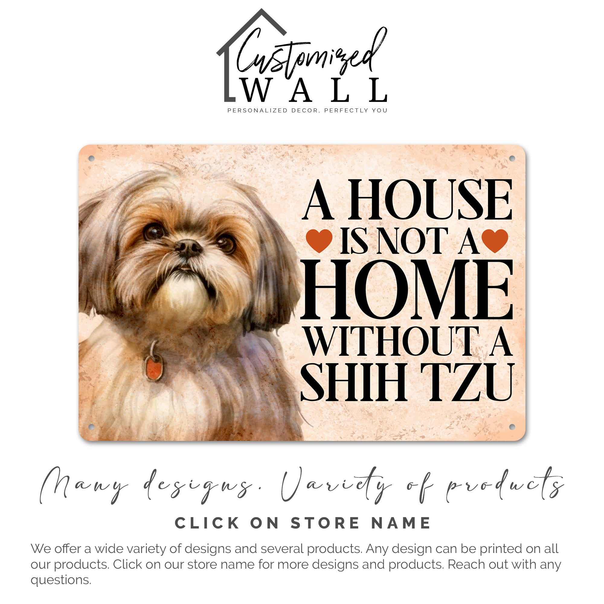 Customizable Rustic Shih Tzu Metal Sign – The Perfect Gift for Dog Lovers to Personalize Their Home Decor - Image 7