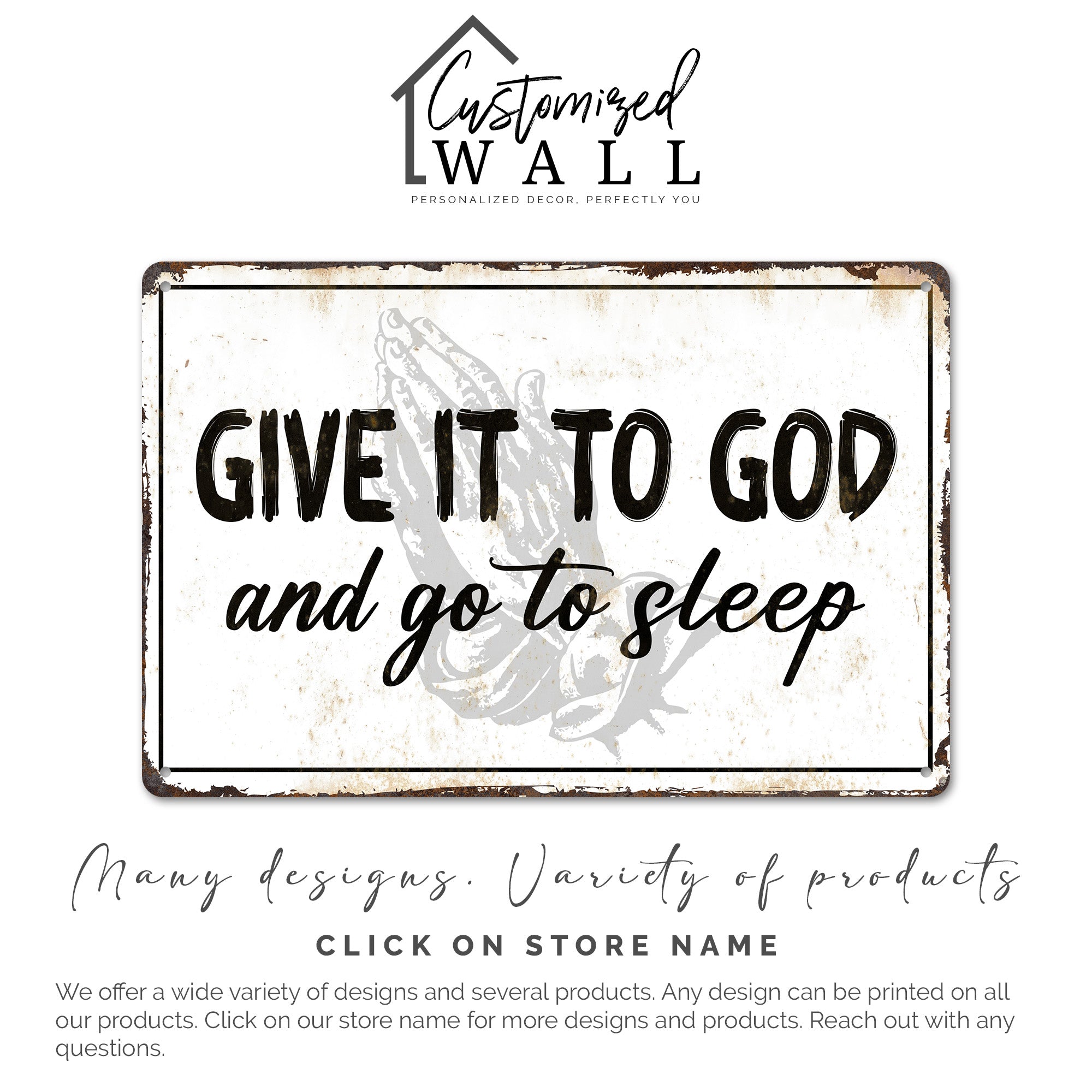 Personalized "Give It to God" Handmade Metal Sign - Inspirational Wall Decor for Home, Office, or Spiritual Gift - Image 4