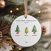 Personalized Family Christmas Ornament 2024 – Custom Ceramic Decoration for New Parents and Baby's First Holiday - Image 4