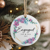 Personalized Floral Engagement Ornament - Custom Ceramic Keepsake for Celebrating Weddings and Anniversaries - Image 4