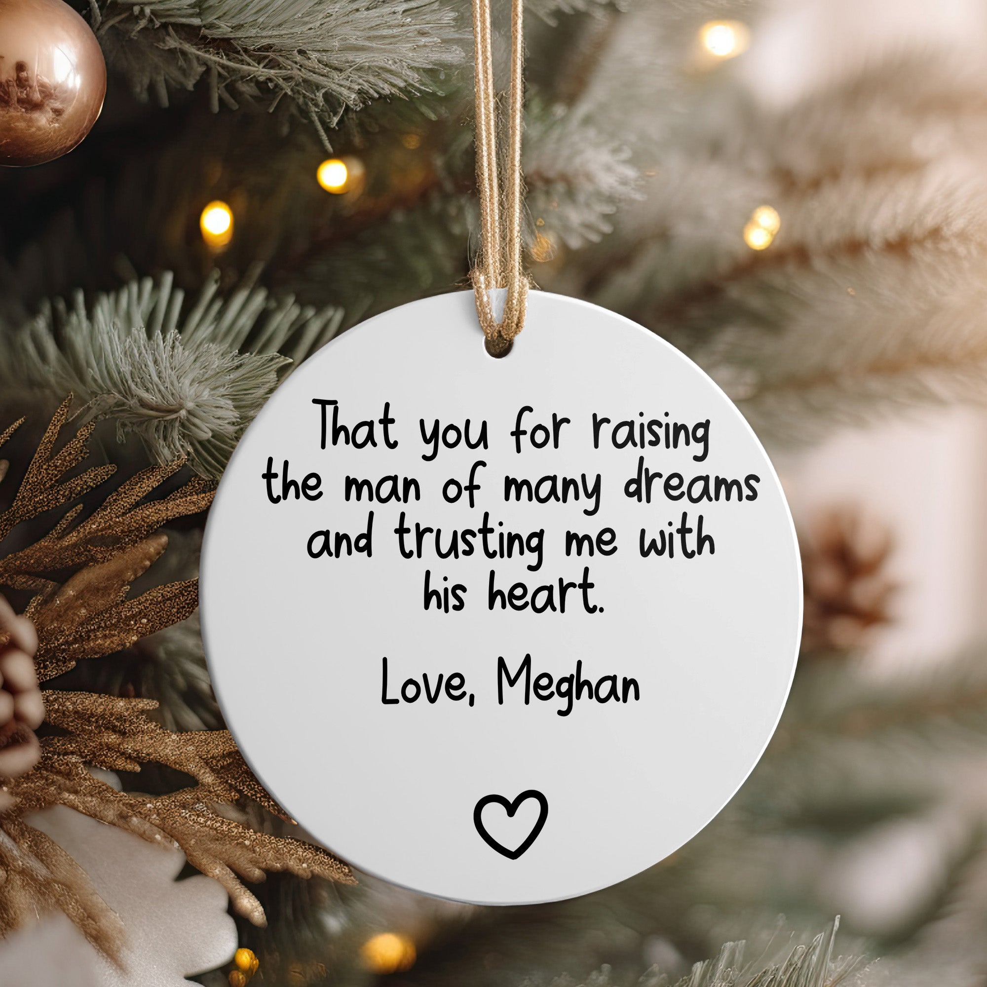 Personalized Ceramic Ornament with Heartfelt Message - Perfect for Mother's Gift or Special Occasion - Image 4