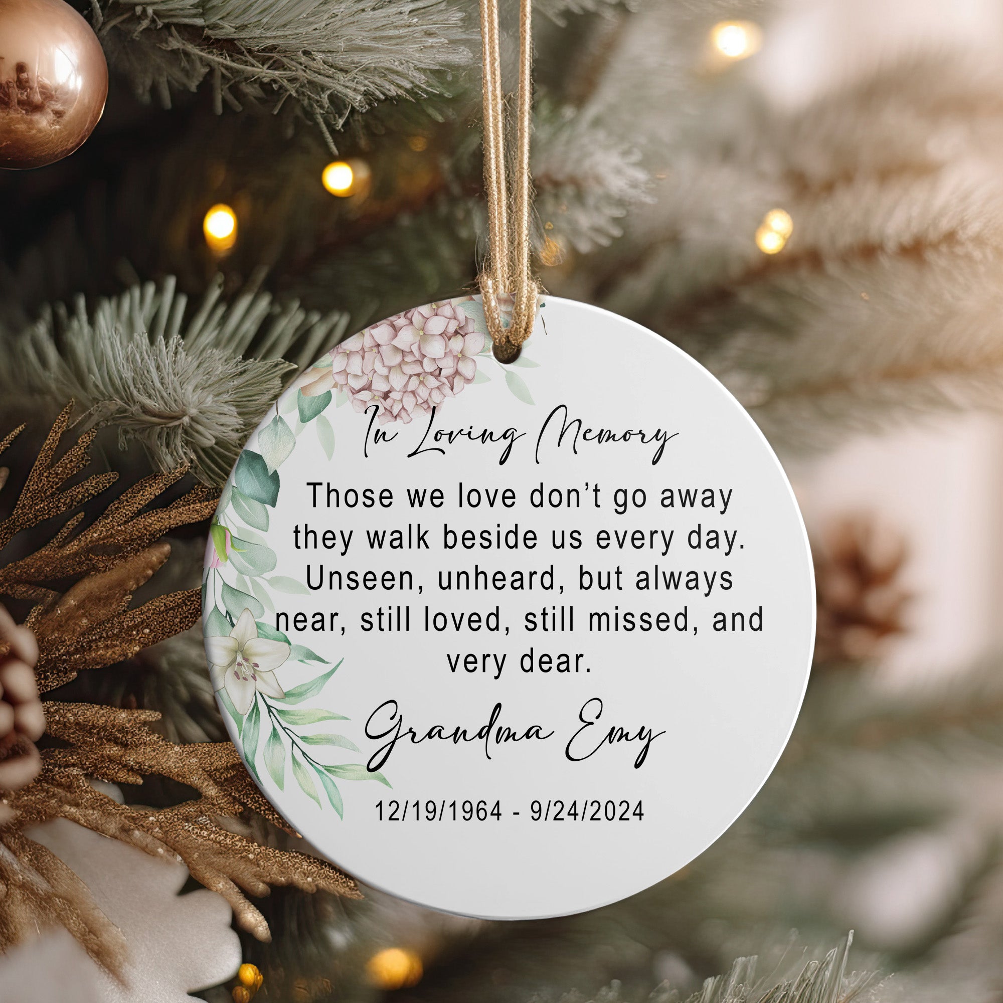 Personalized Memorial Ceramic Ornament – Custom In Loving Memory Keepsake for Cherished Ones - Image 4