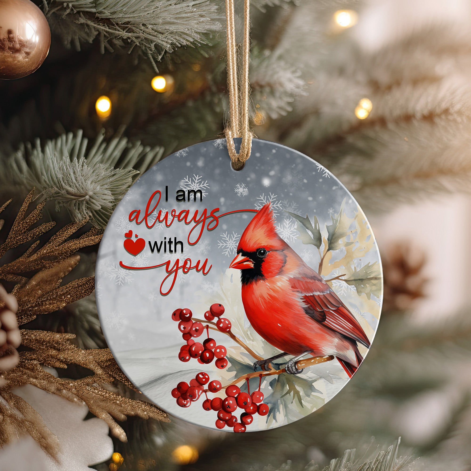 Personalized Cardinal Ceramic Ornament - Handcrafted Memorial Keepsake with Heartfelt Message for Loved Ones - Image 4