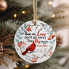 Personalized Memorial Cardinal Ceramic Ornament - Handcrafted Keepsake with Inspirational Quote for Gift-Giving - Image 4