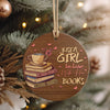 Personalized Ceramic Ornament - "Just a Girl in Love with Her Books" - Perfect Gift for Book Lovers, Handmade Craftsmanship - Image 4