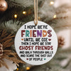 Personalized Friendship Ceramic Ornament – Funny Ghost Friends Design, Perfect Gift for Best Friends - Image 4