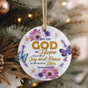 Personalized Floral Ceramic Ornament with Inspirational Scripture & Butterfly Design – Perfect Gift for Any Occasion - Image 4