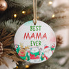 Customizable "Best Mama Ever" Ceramic Ornament – Handcrafted Holiday Decoration Perfect for Mother's Day, Christmas, and Special Occasions - Image 4