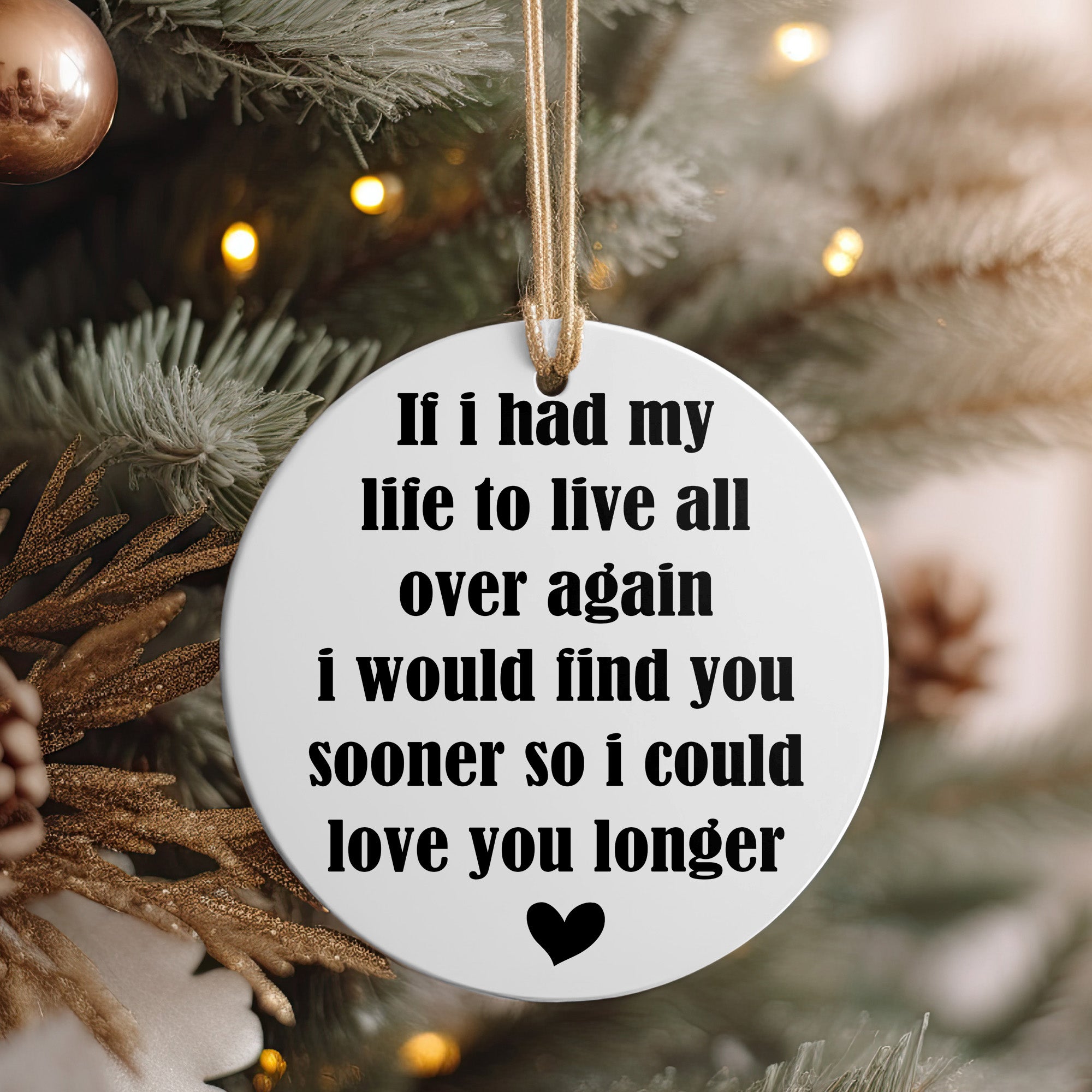 Personalized Love Message Ceramic Ornament - Handmade Keepsake Gift for Loved Ones - Sentimental Quote & Heart Design - Image 4