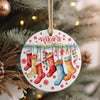 Personalized Ceramic Christmas Ornament with Colorful Stockings Design - Perfect Handmade Holiday Gift - Image 4