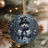 Personalized Snowman Ceramic Ornament – Handcrafted Winter Wonderland Decoration with Customizable Elements for Unique Holiday Gifts - Image 4